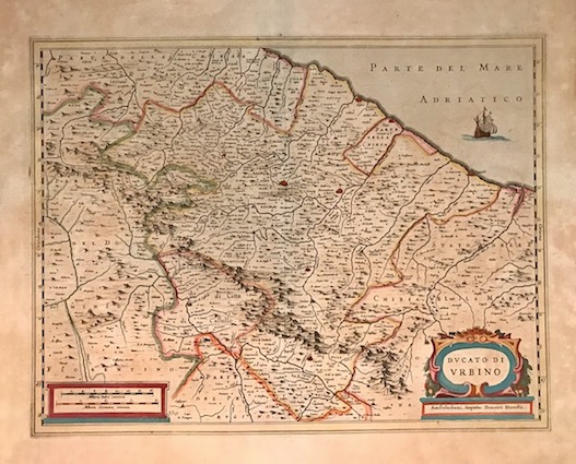 Mercator Gerard - Hondius Jodocus Ducato di Urbino 1638 Amsterdam 